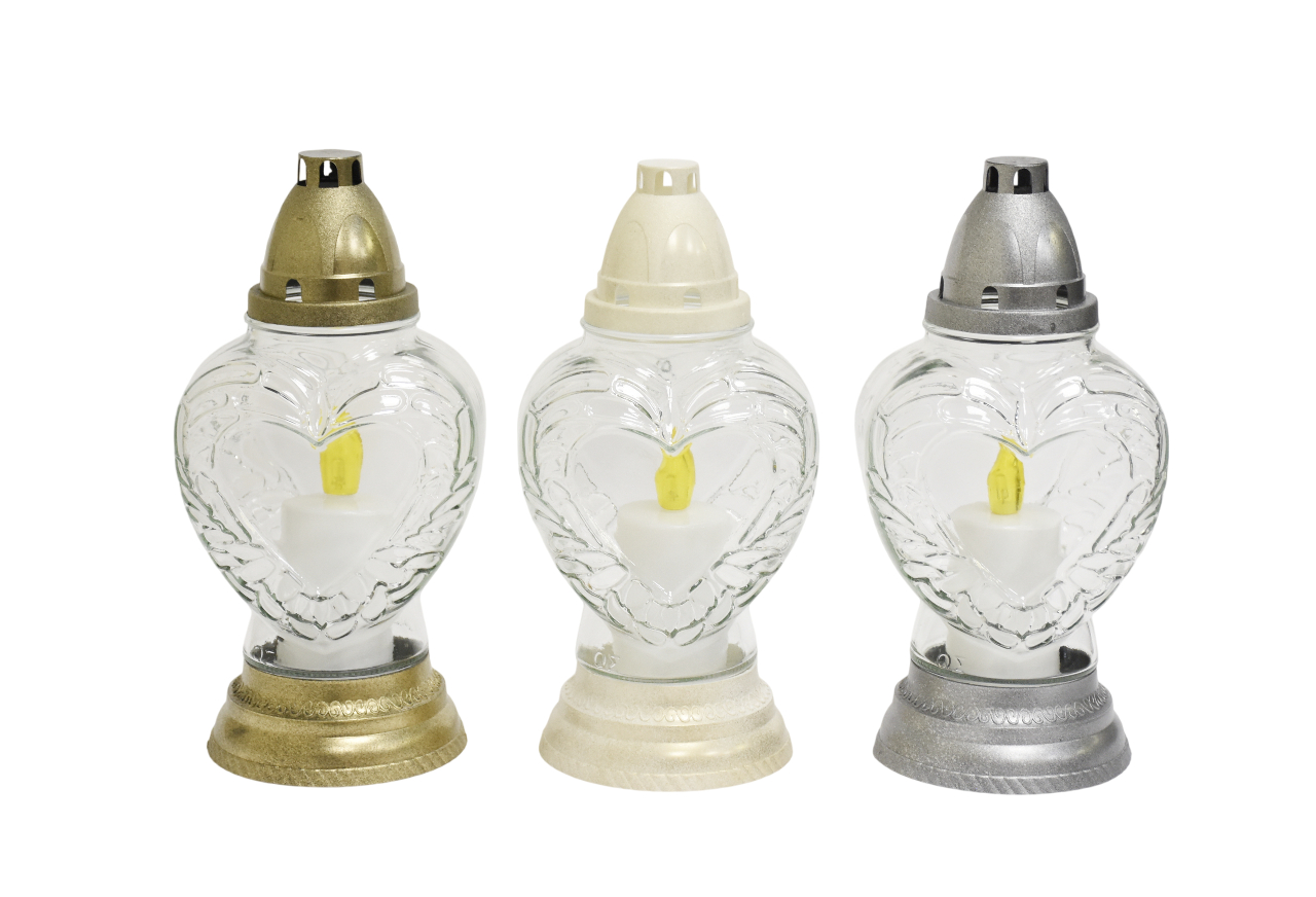 Stakleni lampion srce