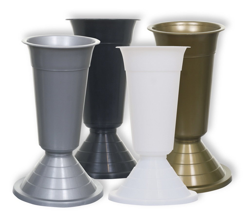 VAZA ZA GROBLJE 35 SA UTEGOM CRNA