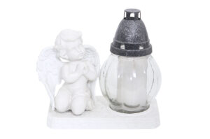 STATUA ANĐEO MOLEĆI BIJELI LAMPION620S