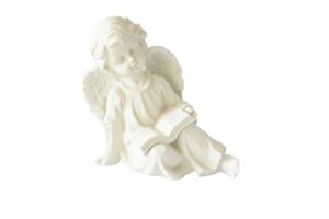 STATUA MP ANĐEO SJEDEĆI BIJELI KNJIGA