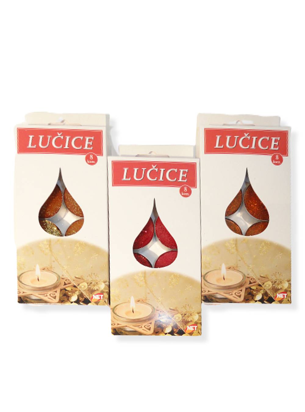 LUČICE SET 8/1 DB LDŠ SORT BOJE&GLITERI