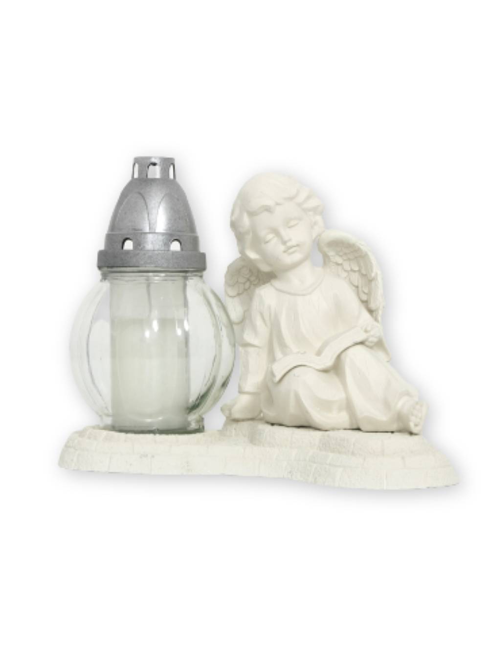 STATUA ANĐEO KNJIGA BIJELI STAKLENI620S